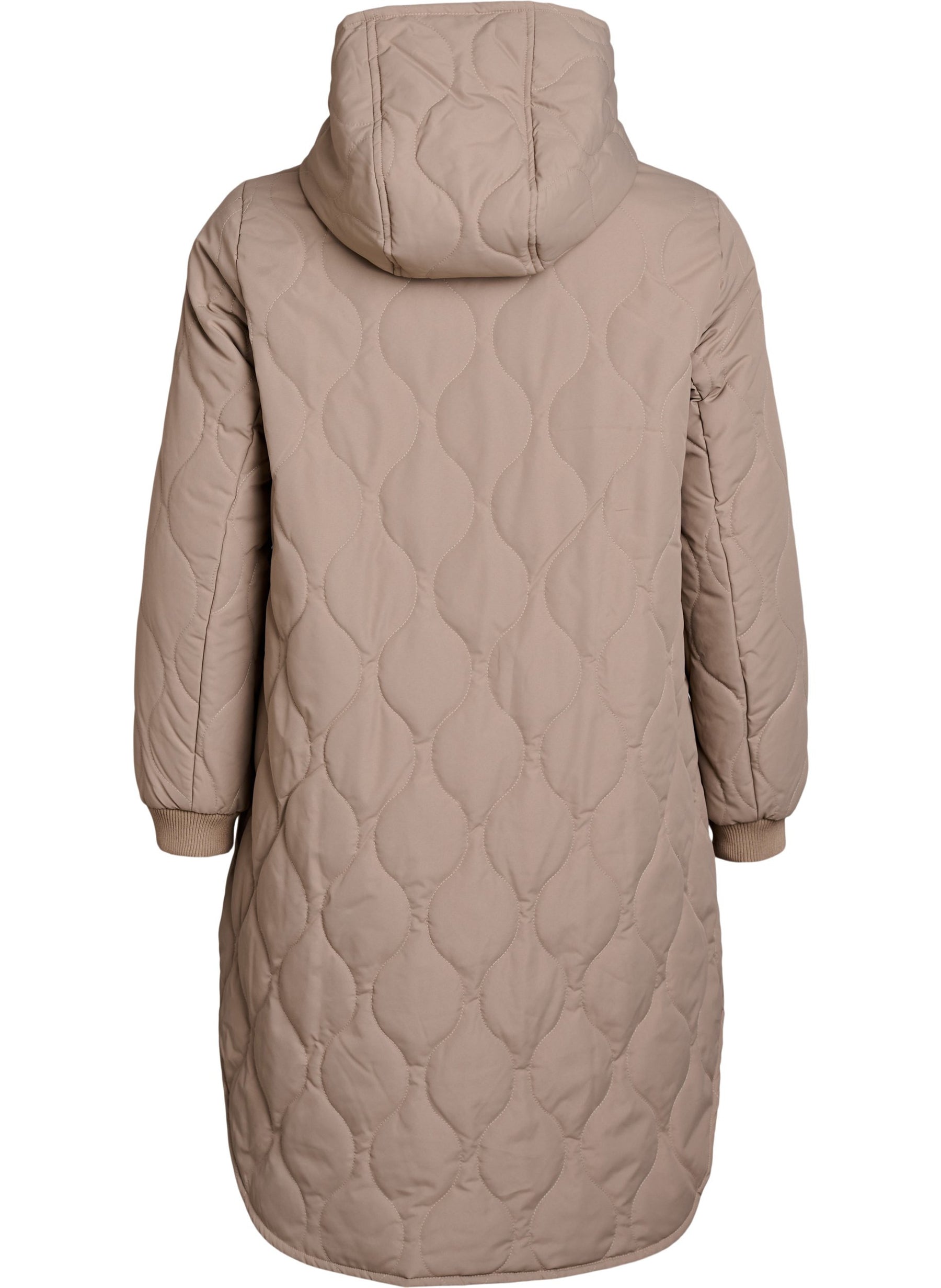 Zizzi Bibi Coat in Taupe