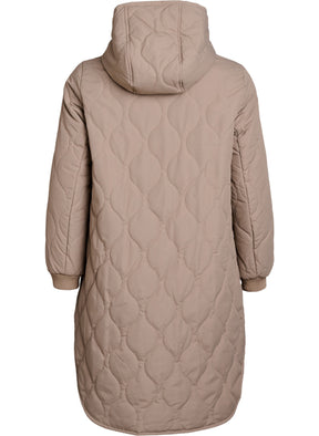 Zizzi Bibi Coat in Taupe