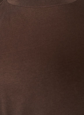 Zizzi Billie T-Shirt in Chocolate Brown 