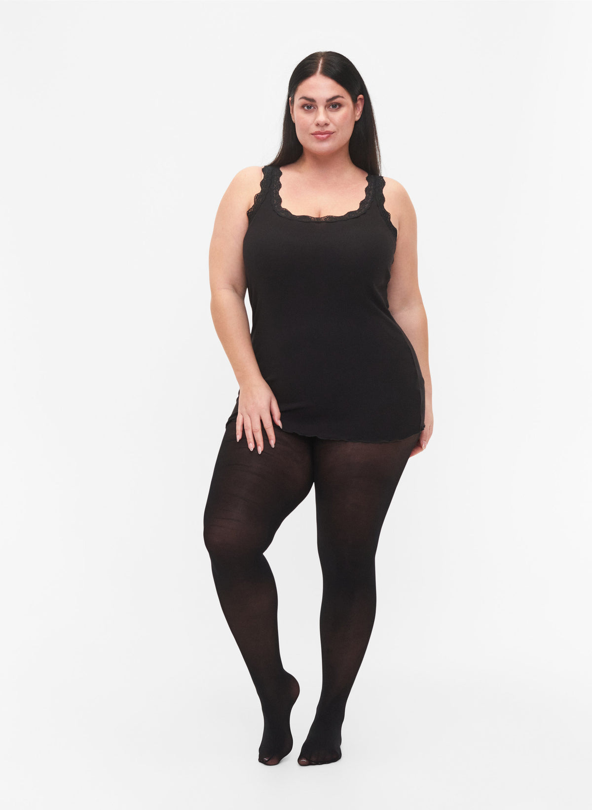 Zizzi Black 60 Denier Tights - 2 Pack