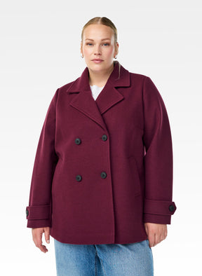 Zizzi Callie Coat in Fig 