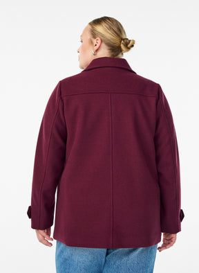 Zizzi Callie Coat in Fig 
