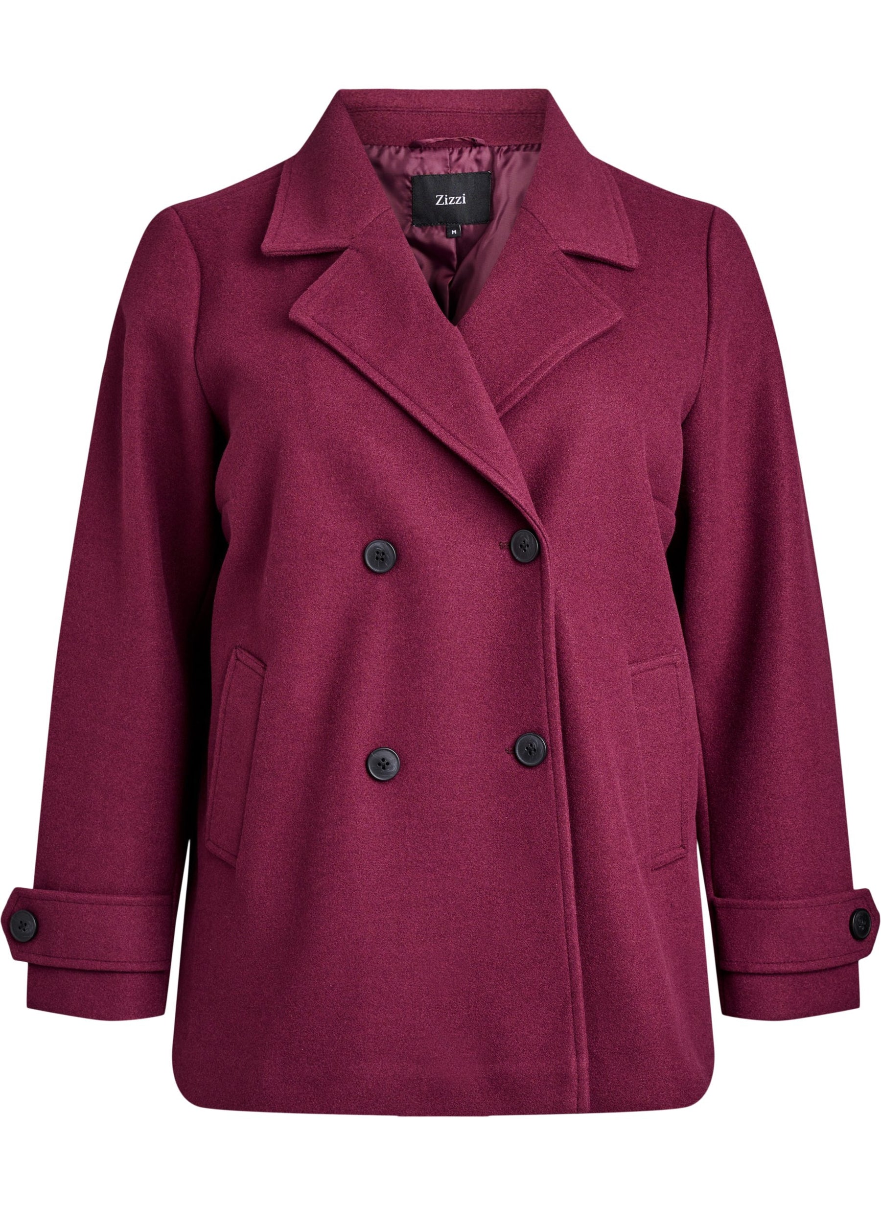 Zizzi Callie Coat in Fig 