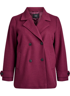 Zizzi Callie Coat in Fig 