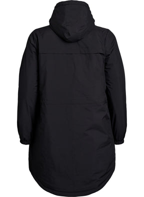 Zizzi Cam Coat in Black