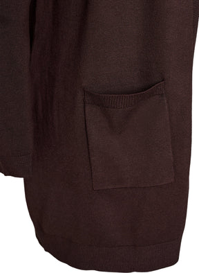 Zizzi Carrie Cardigan in Brown 