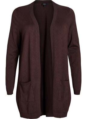 Zizzi Carrie Cardigan in Brown 