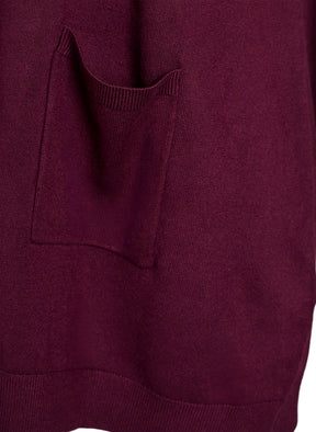Zizzi Carrie Cardigan in Wine 