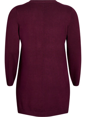 Zizzi Carrie Cardigan in Wine v