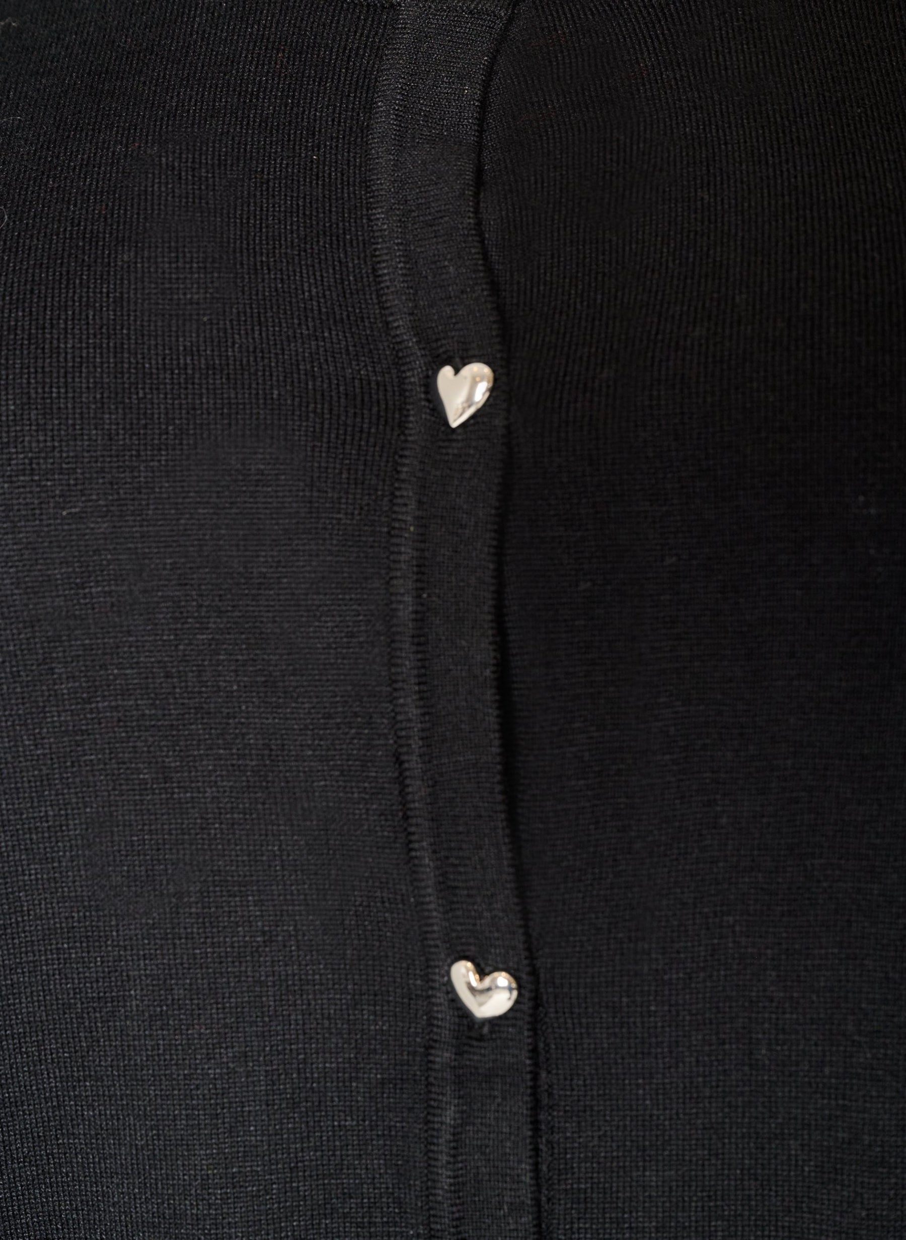 Zizzi Carrie Short Sleeve Cardigan in Black  