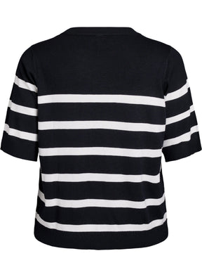 Zizzi Carrie Short Sleeve Knit in Black 