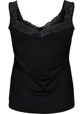 Zizzi Cassie Vest in Black 