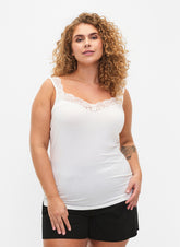 Zizzi Cassie Vest in White 