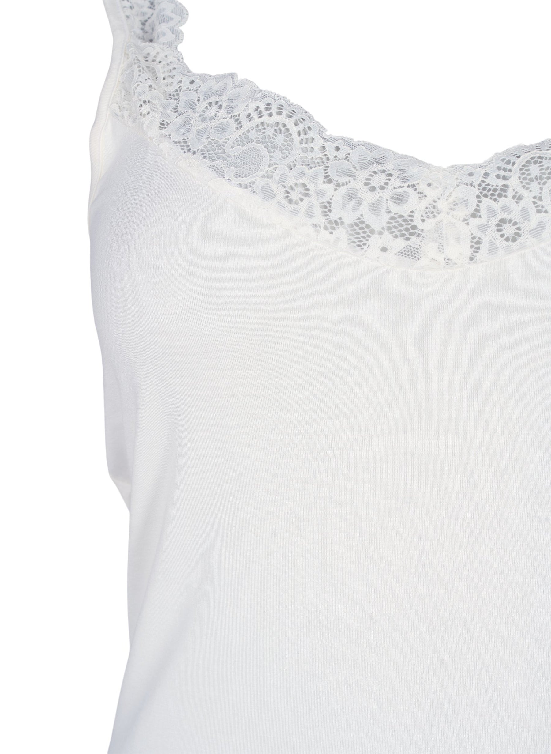 Zizzi Cassie Vest in White 