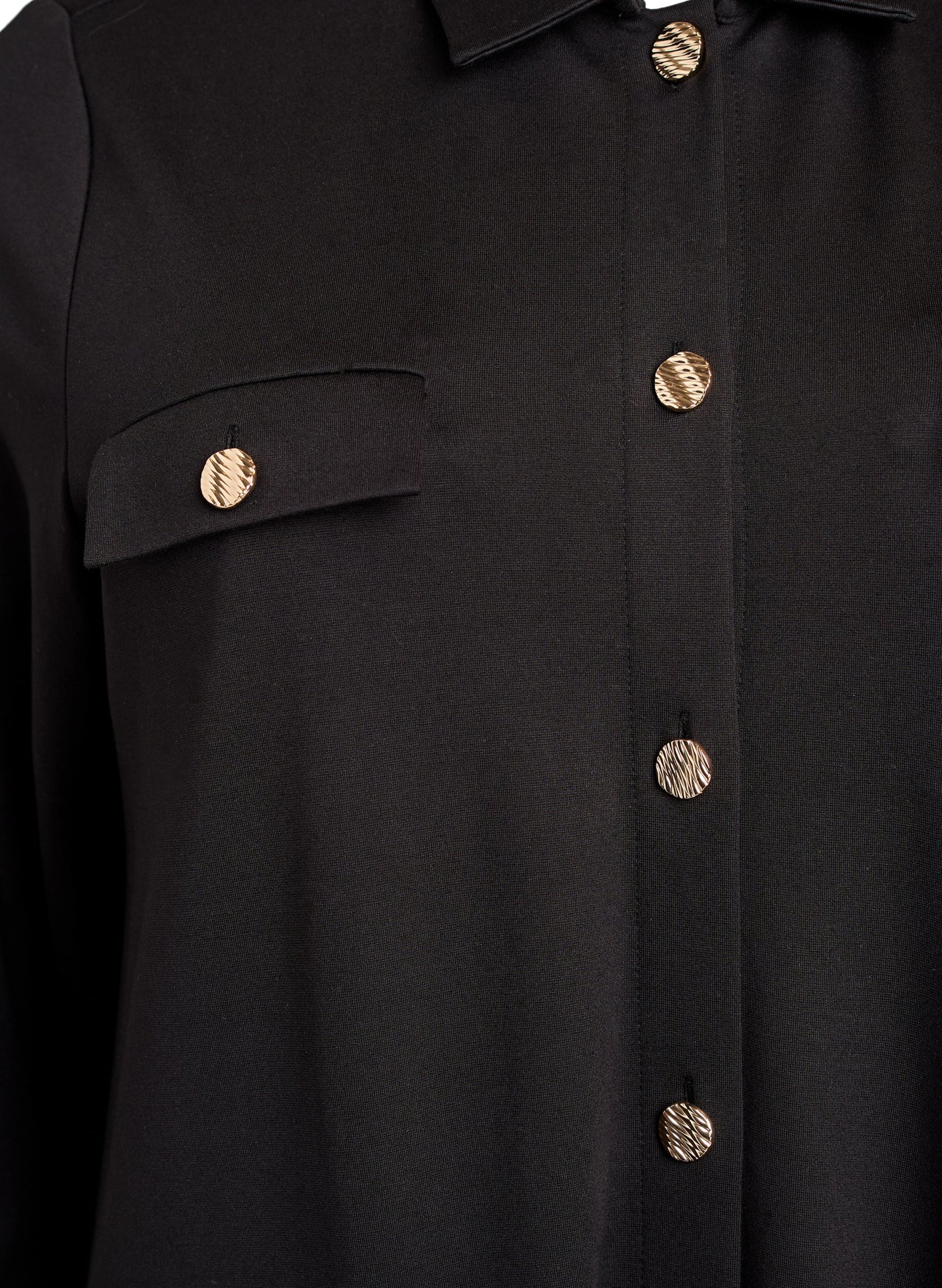 Zizzi Cerise Shirt Dress in Black