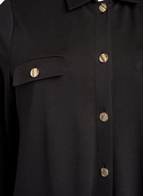 Zizzi Cerise Shirt Dress in Black
