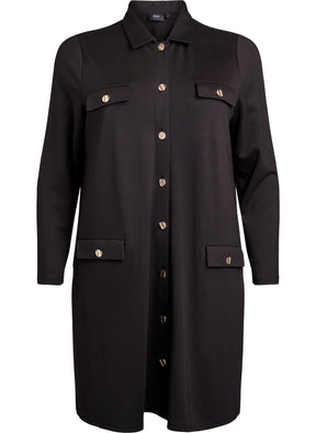 Zizzi Cerise Shirt Dress in Black