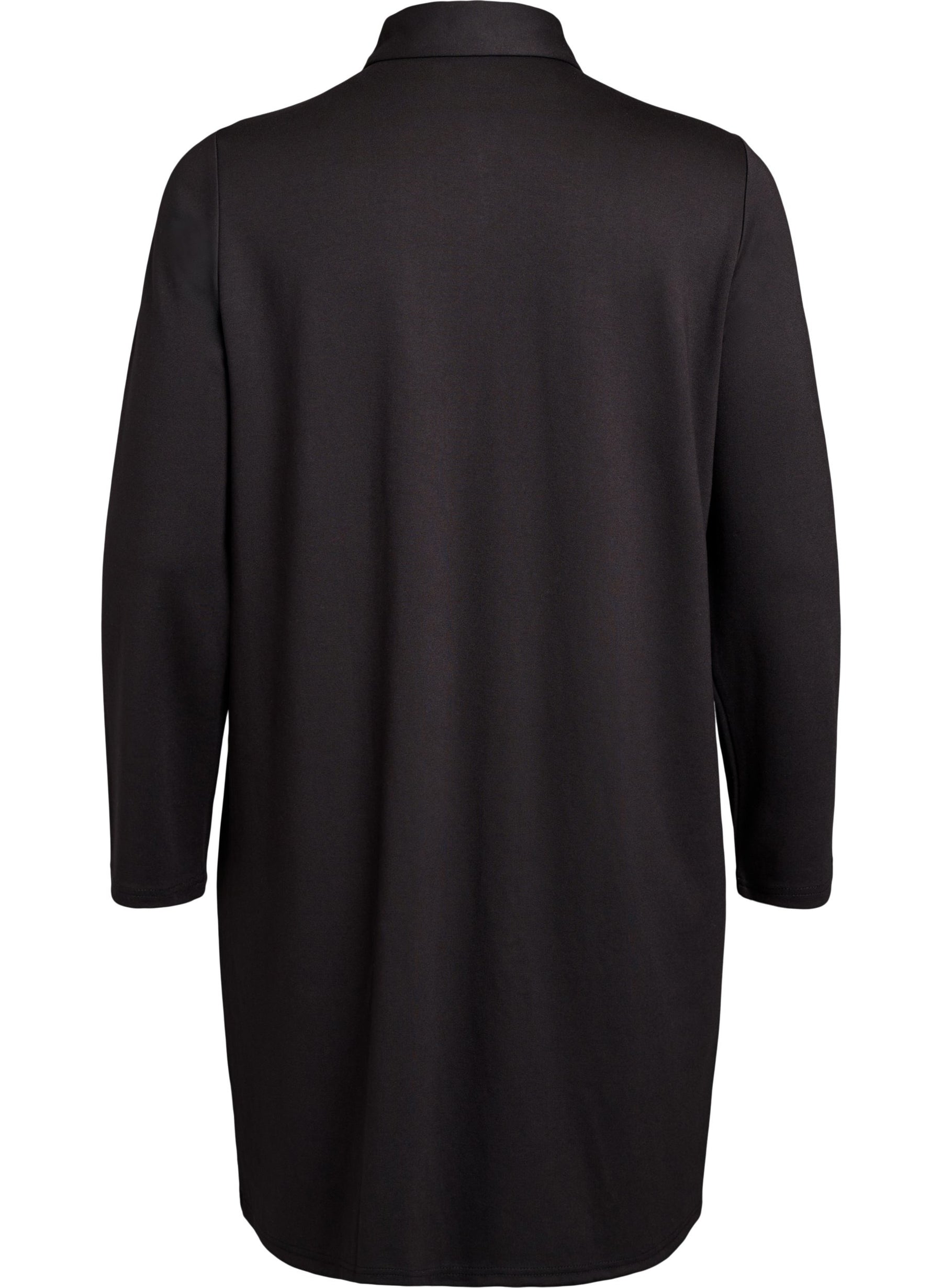Zizzi Cerise Shirt Dress in Black