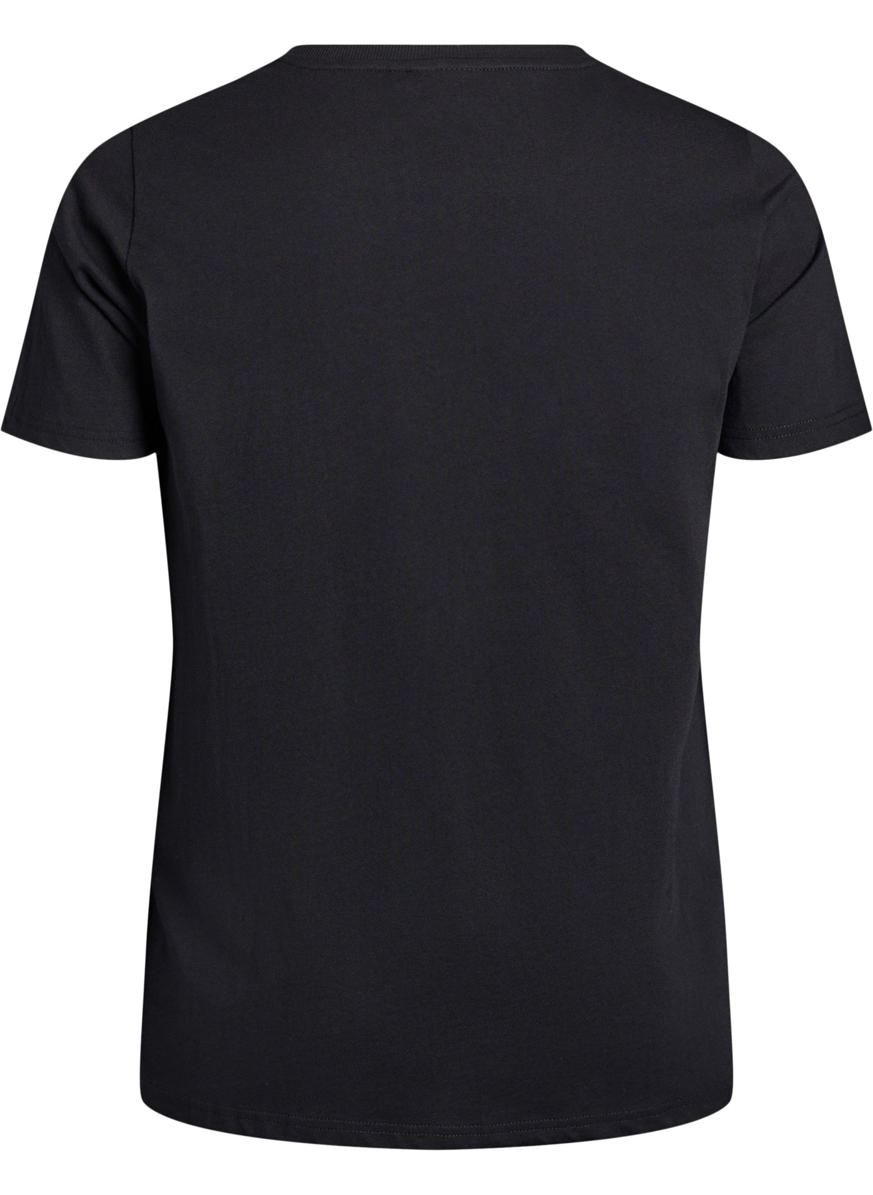Zizzi Christmas Decoration T-Shirt in Black