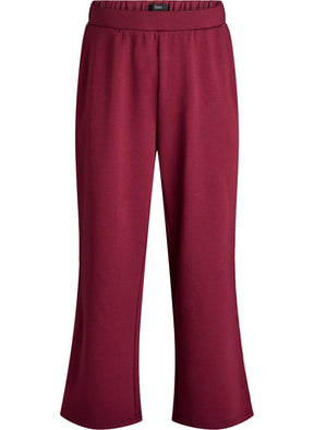 Zizzi Cleo Trouser in Burgundy