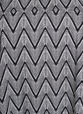 Zizzi Cotton Bubble Dress in Black Zig Zag