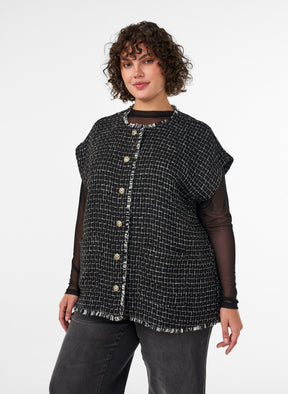 Zizzi Donna Waistcoat in Black 