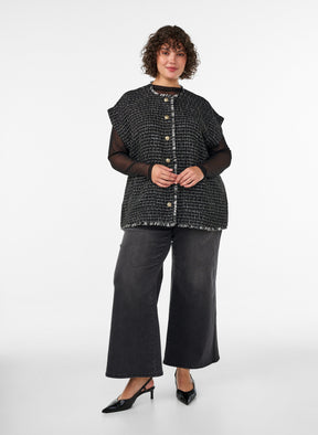 Zizzi Donna Waistcoat in Black 