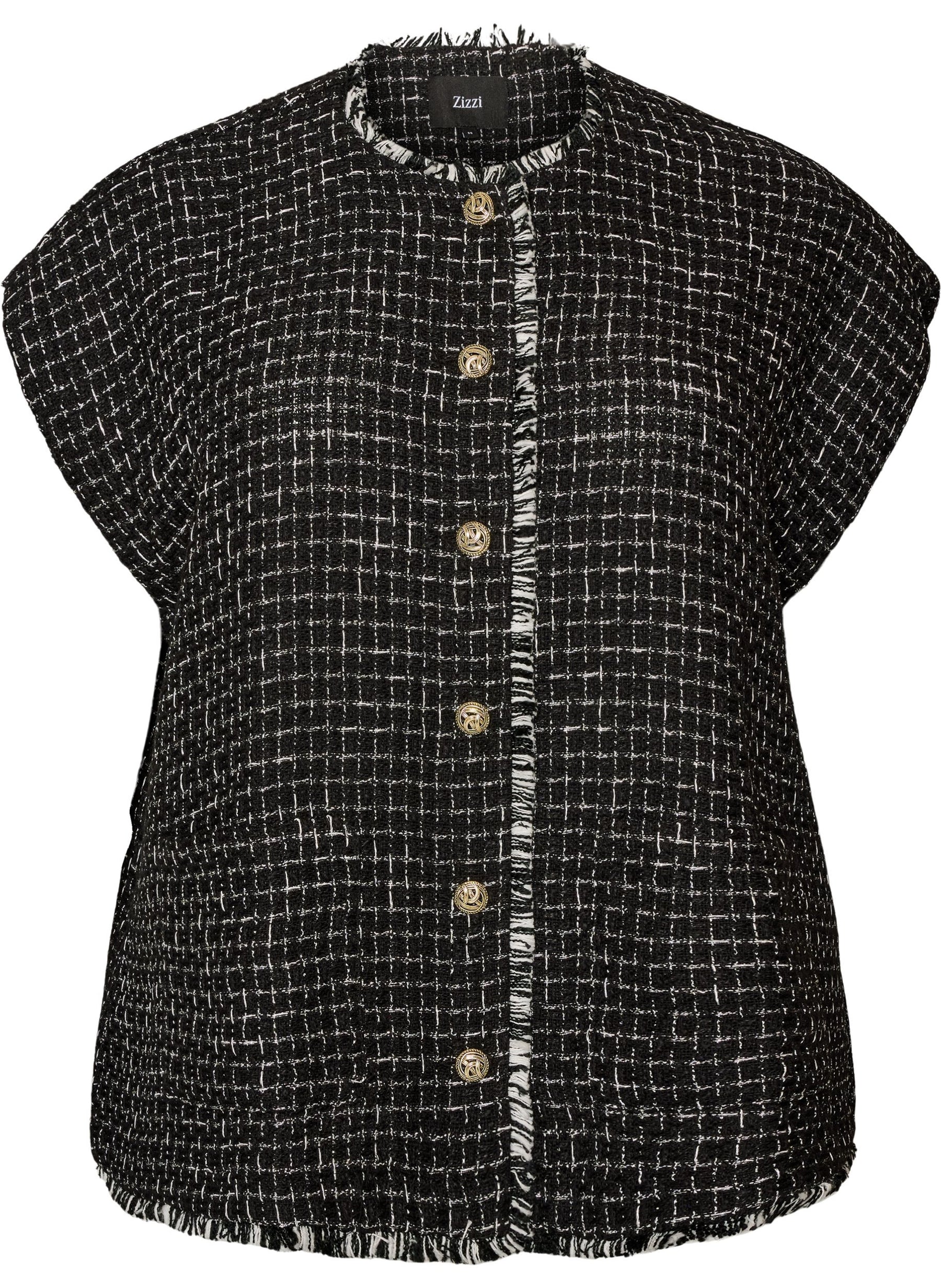 Zizzi Donna Waistcoat in Black 