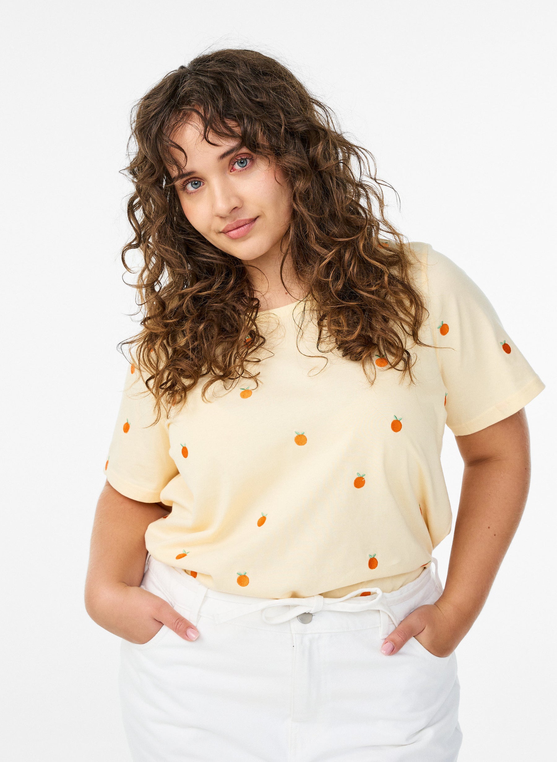 Zizzi Elin T-Shirt in Orange