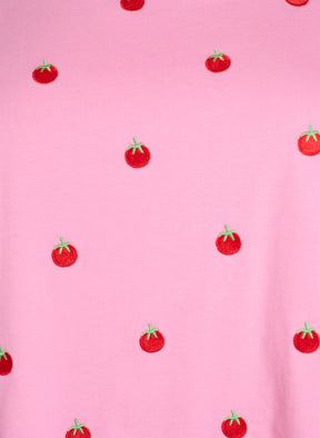 Zizzi Elin T-Shirt in Pink Tomato 