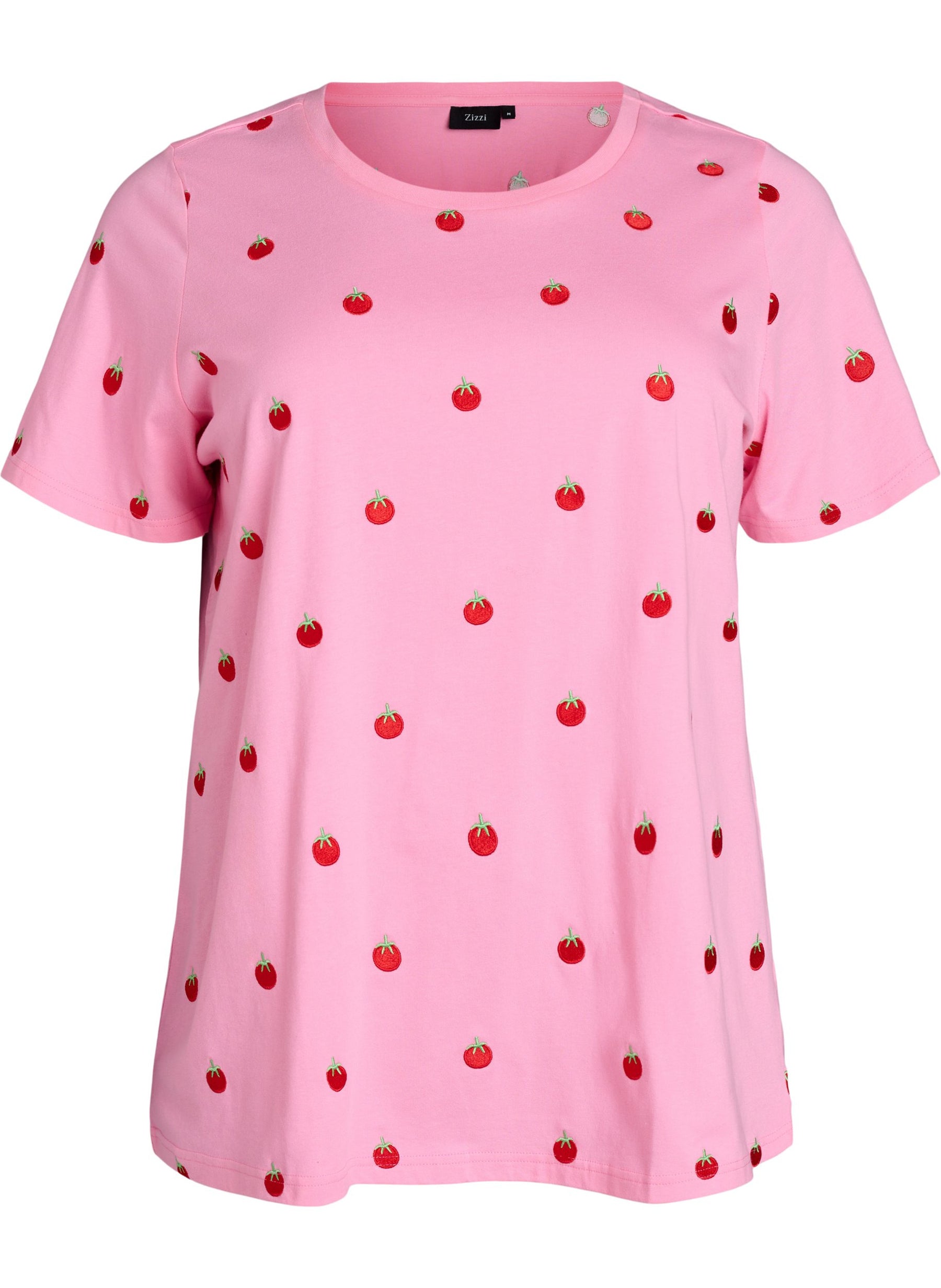 Zizzi Elin T-Shirt in Pink Tomato 