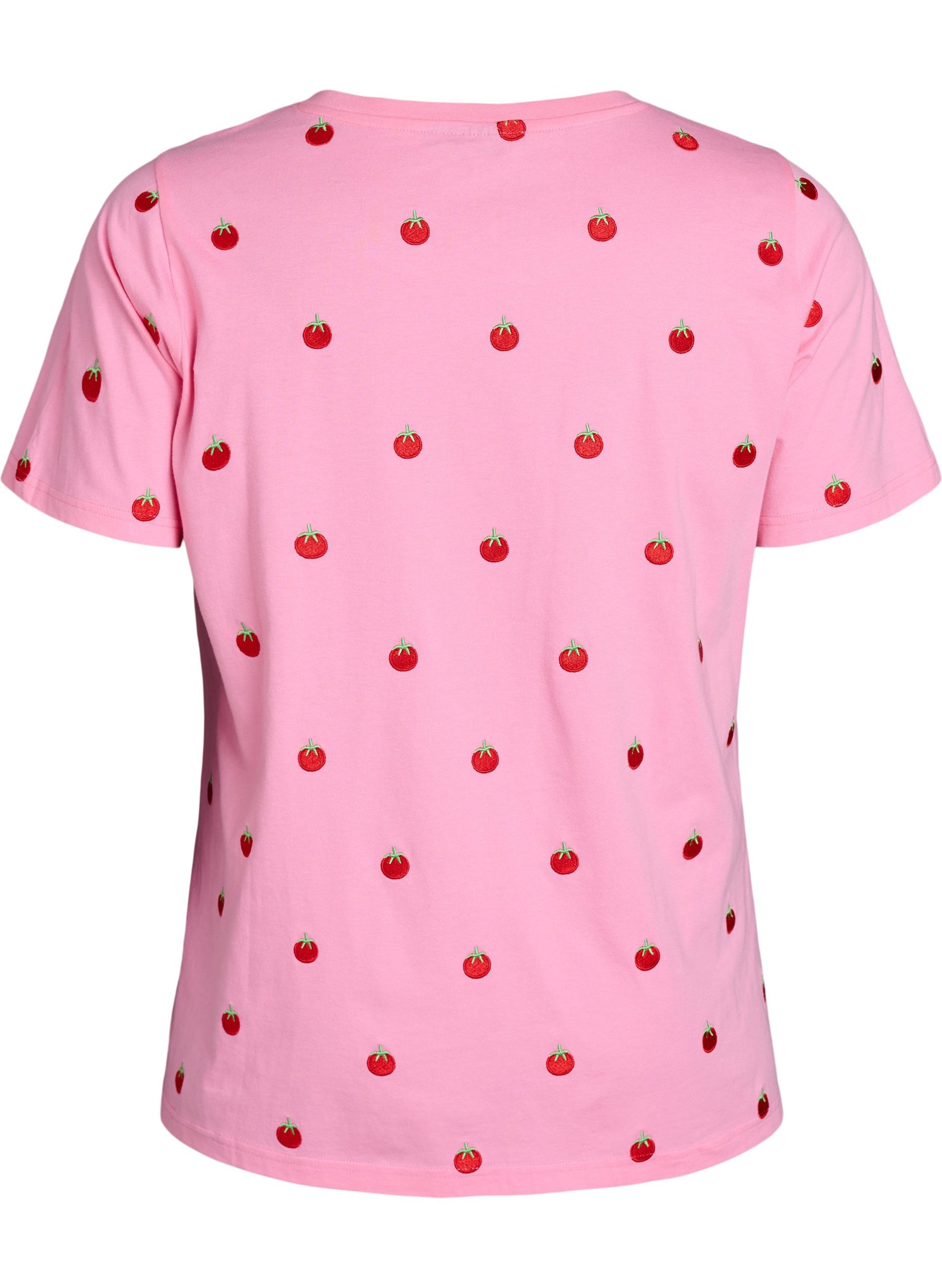 Zizzi Elin T-Shirt in Pink Tomato 