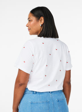 Zizzi Elin T-Shirt with Cherries