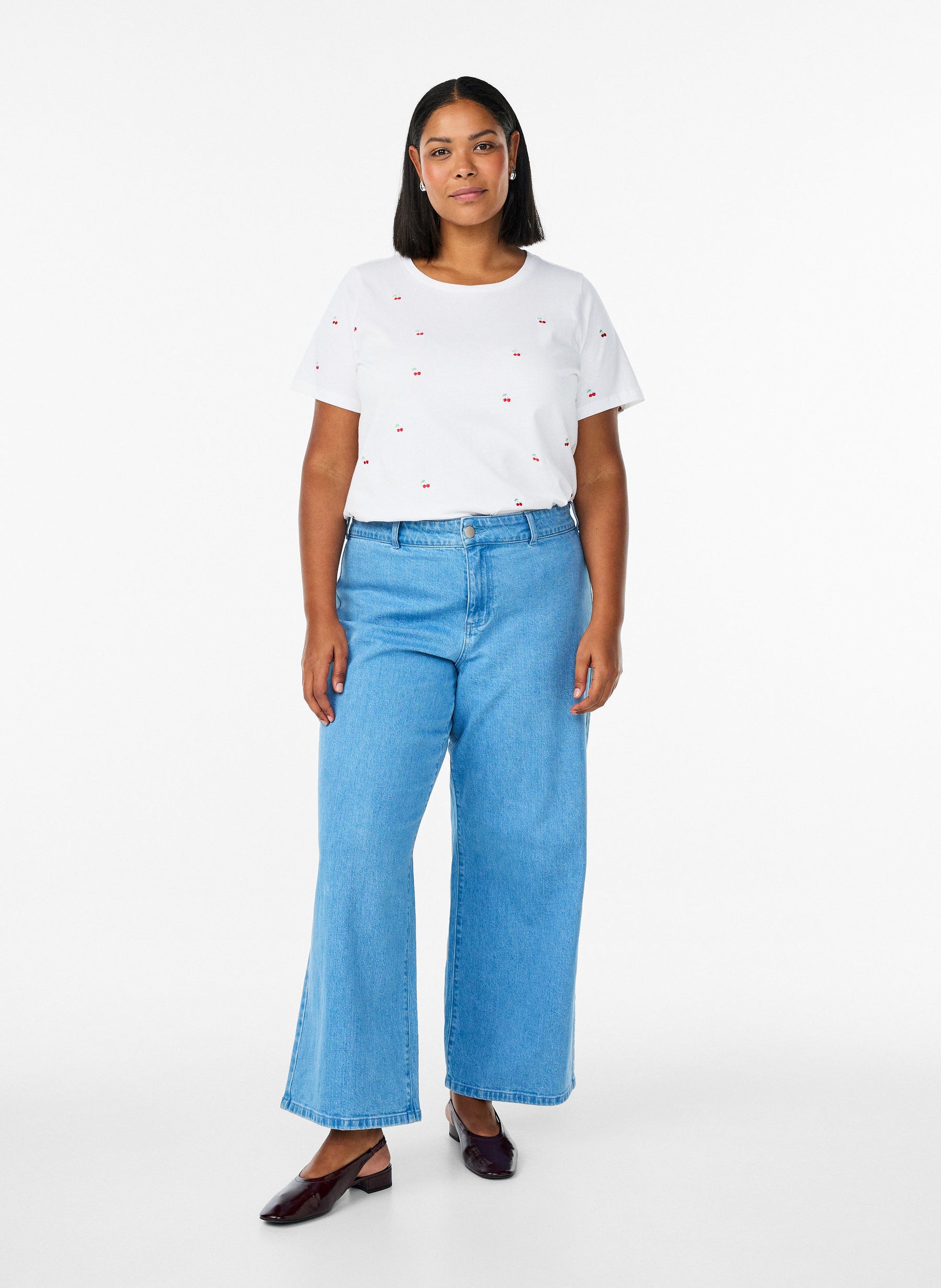 Zizzi Elin T-Shirt with Cherries