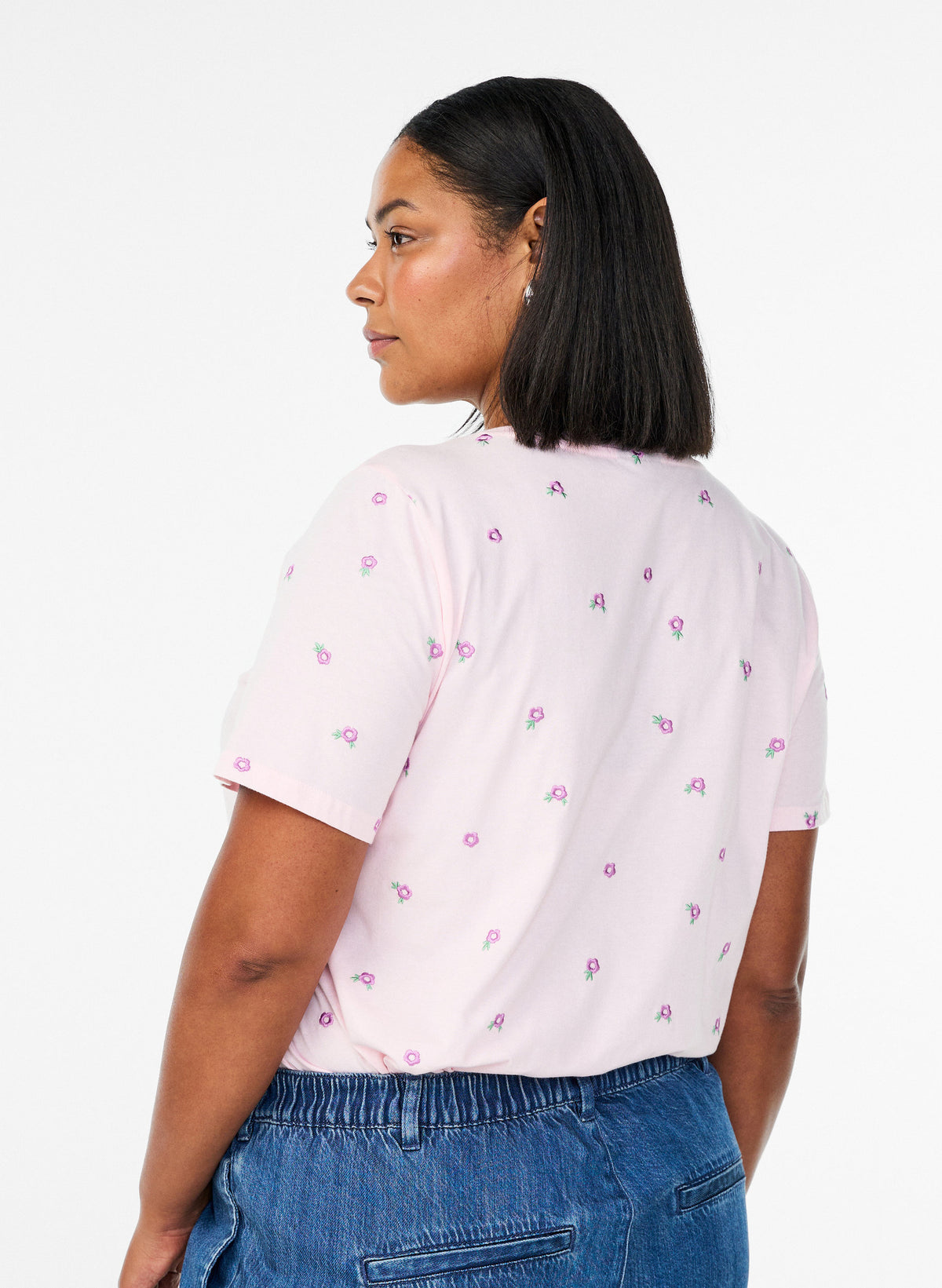 Zizzi Elin T-Shirt with Violets