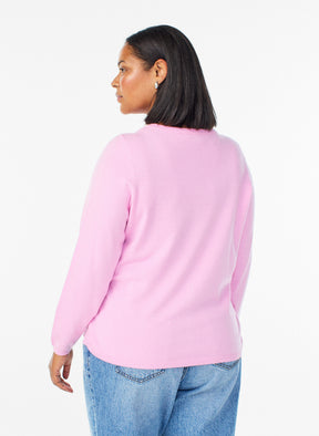 Zizzi Ella Cardigan in Bonbon 