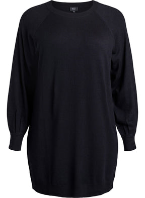 Zizzi Ella Knit Dress in Black