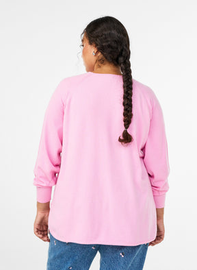 Zizzi Ella Soft Knit Jumper in Pink 