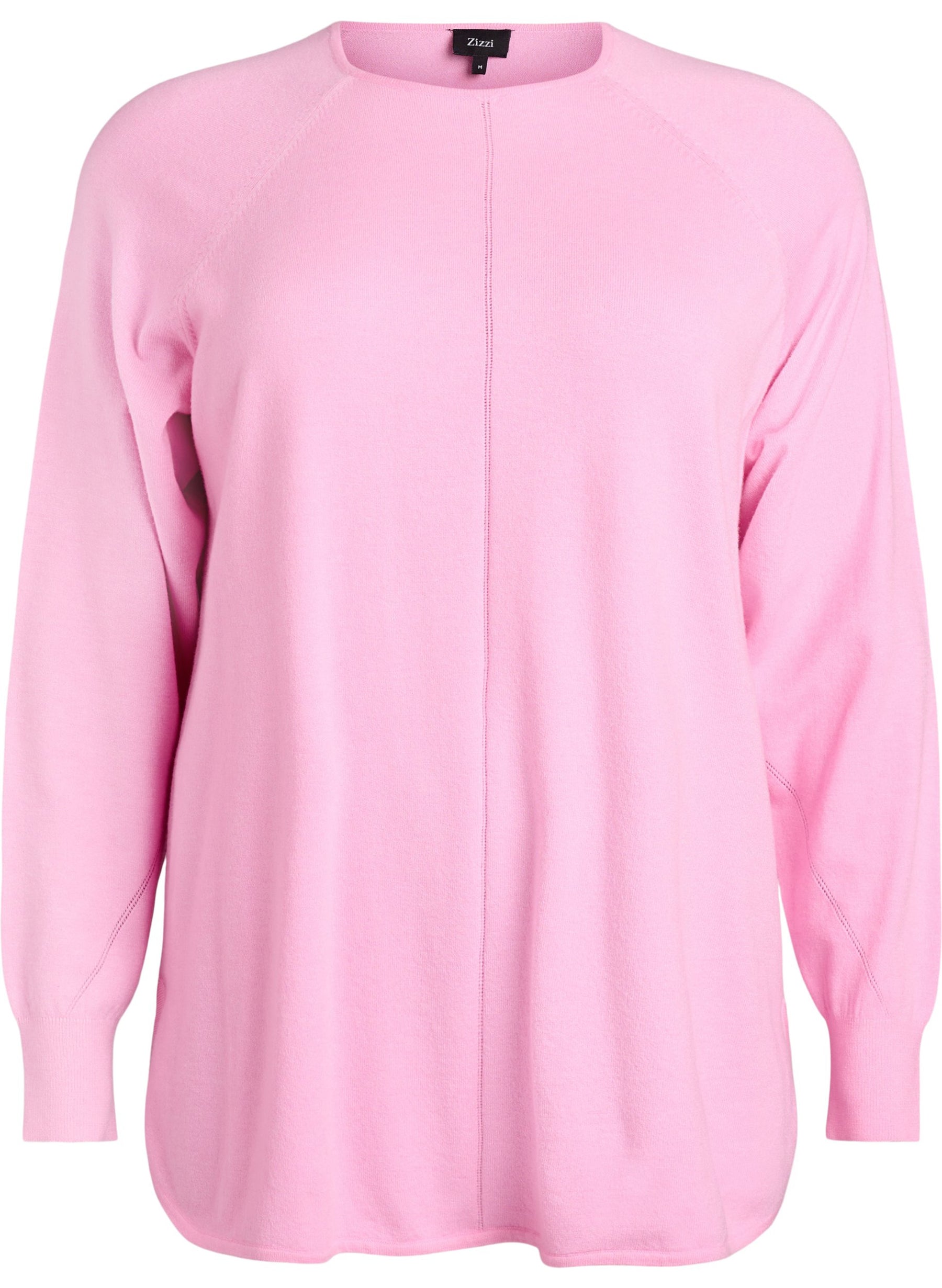 Zizzi Ella Soft Knit Jumper in Pink 