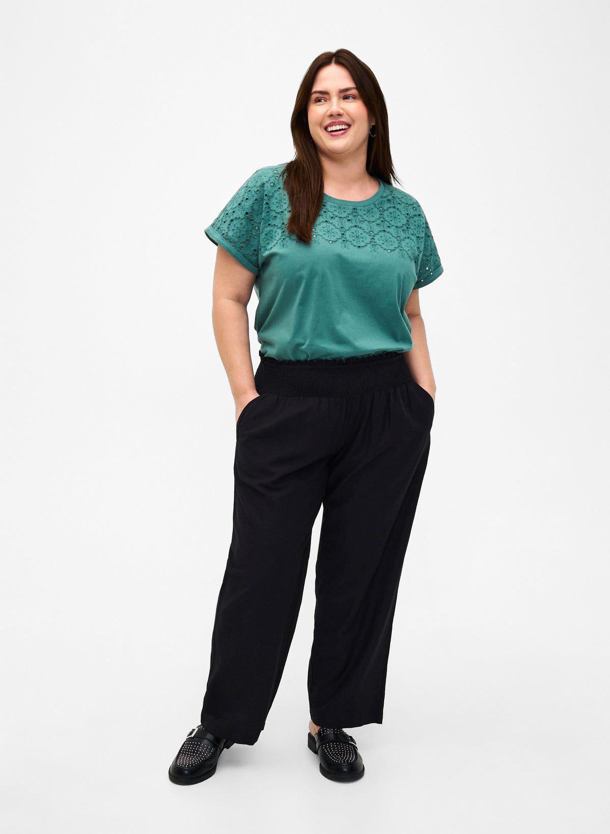 Zizzi Ellie Trousers in Black