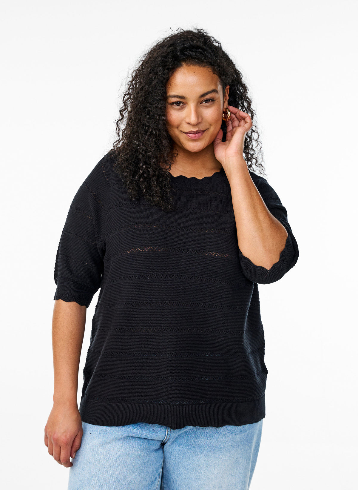 Zizzi Elsa Knit in Black