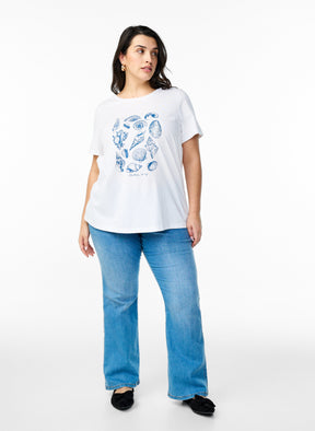 Zizzi Evelyn T-Shirt with Seashells