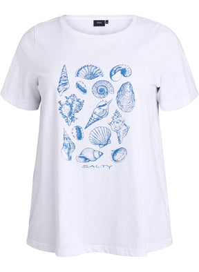 Zizzi Evelyn T-Shirt with Seashells