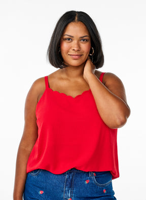 Zizzi Fikka Cami in Red