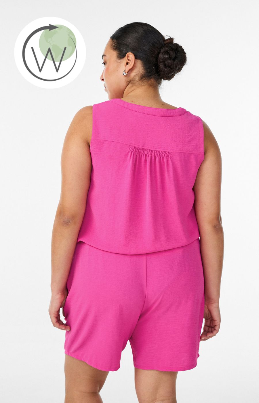 Zizzi Fikka Shorts in Raspberry Rose 