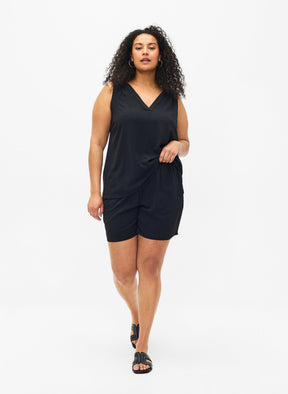 Zizzi Fikka Sleeveless Top in Black 