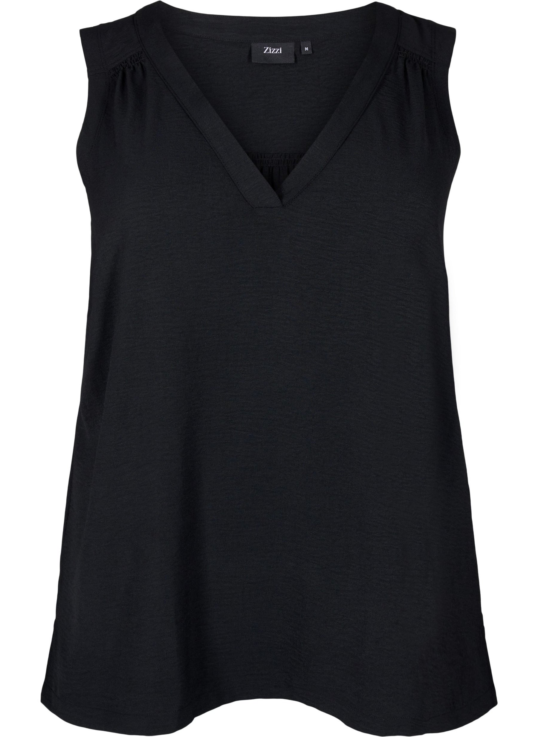 Zizzi Fikka Sleeveless Top in Black 