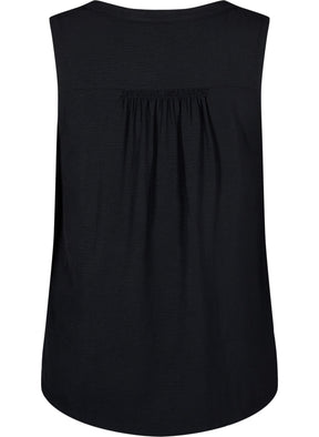 Zizzi Fikka Sleeveless Top in Black 