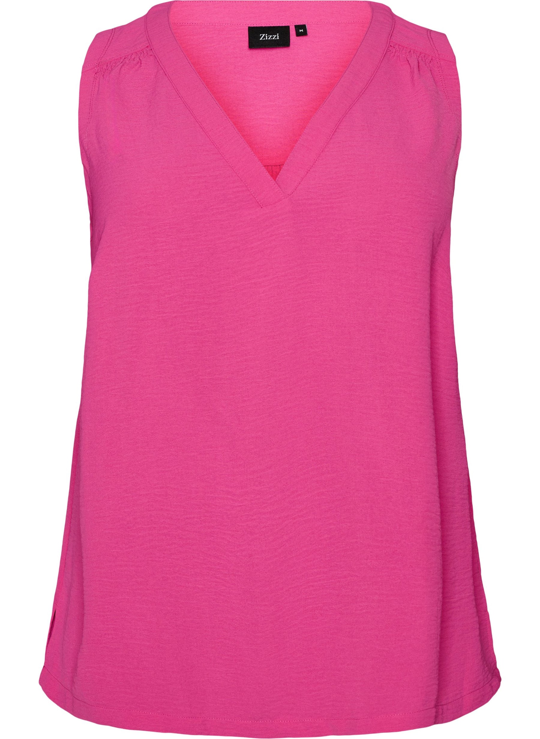 Zizzi Fikka Sleeveless Top in Raspberry Rose 