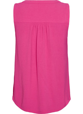 Zizzi Fikka Sleeveless Top in Raspberry Rose 